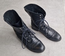 * Zign * Schnürboots Schnürstiefel Stiefel Boots * Leder * Gr. 39 * Schwarz *