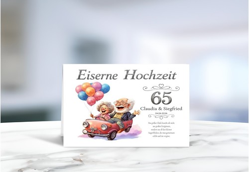 Eiserne hochzeit karte 6 - karte,