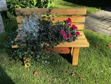 Blumenbank Herbstdeko Gartendeko Terrassendeko Dekoration Handmade