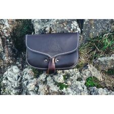 Wikinger Leder-Gürteltasche dunkelbraun "Hulda" Mittelaltertasche Kostüm