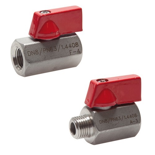 Edelstahl mini kugelhähne - edelstahl,