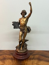 Jugendstil Messing Figur mit