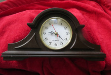 Wohnzimmer Uhr für Regal, Sideboard, Kamin, Batterie betrieben braun Kunststoff