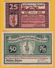 Kloster Zinna -Stadt- vollst. Serie, 2 Scheine (L 688)