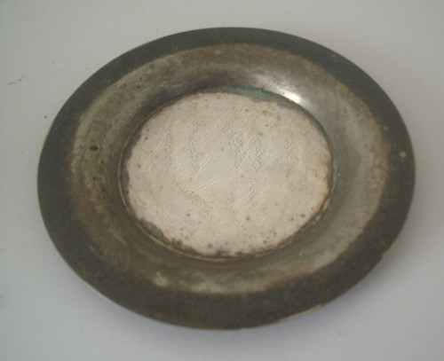 Vintage rund versilbert schale - versilbert,