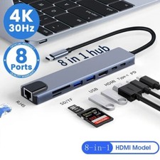 Usb c hub 4k - 8-in-1,