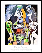Pablo Picasso Poster Kunstdruck Bild im Alu Rahmen Matador et femme nue 90x70cm