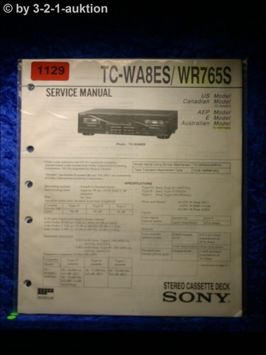 Sony service manual wa8es - service,