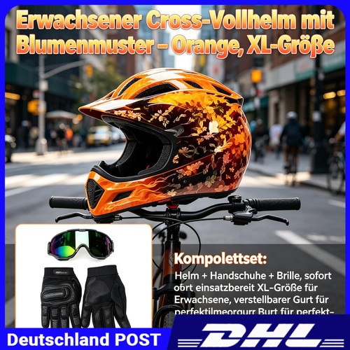 Fahrrad crosshelm orangefarben - fahrrad,