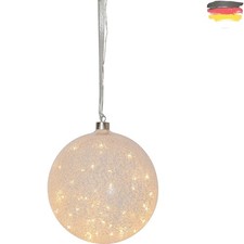 LED-Weihnachtskugel für Innen, beleuchtete Glaskugel zum Aufhängen Ø 20 cm, L...