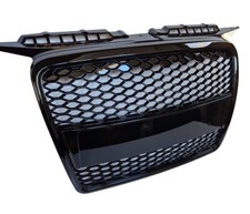 Frontgrill für Audi A3 8P 05-08 Kühlergrill Wabengrill Grill ohne Emblem schwarz