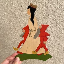 Stolzes DDR Schneewittchen Ostalgie Kind 50er Edelholz Freiberg Märchen-Holzbild