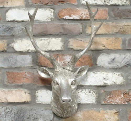 Wandmontage silber hirschkopf - wandmontage,