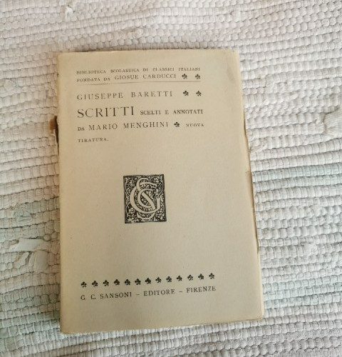 Giuseppe baretti schrift - baretti.,