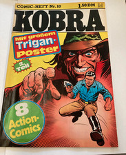 Kobra 1977 Nr. 8 + 10 ( 1-) mit fester Beilage Riesenposter Trigan (0-1/1) TOP
