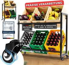 KARASTEIN® Premium Getränkekistenregal für 4/6 Kisten Schwarz - NEUWARE