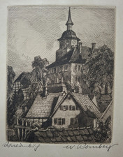 Radierung walter romberg - radierung,