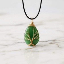 Aventurin Halskette Baum Gold