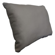Graues Echt Leder Dekokissen