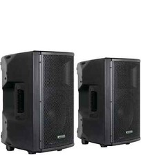 2 aktive PA-Lautsprecher mit 10" Woofer, Bluetooth und 400W, auch als Monitor