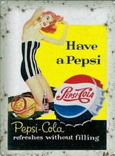Vintage Metallplatte Pepsi
