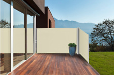 Doppel-Seitenmarkise, Seitenrollo doppelflügelig 1,6 x 6m Beige