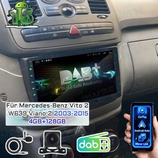 4+128GB CarPlay Android15 Für Mercedes-Benz Vito Viano W639 06-14 Autoradio DAB+