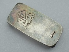 Silberbarren 100 Gramm Degussa
