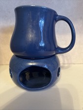 Keramiktasse mit Stövchen Blau Exklusive Design Collection