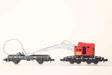 Minitrix Spur N  Kranwagen rot