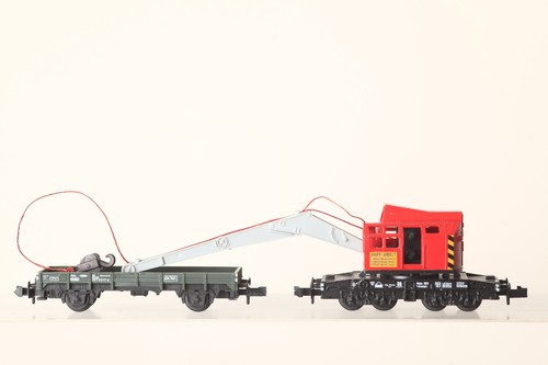 Minitrix spur kranwagen rot - ,