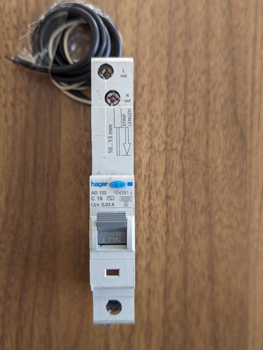 Hager ad122 rcbo amp - ad122, 16