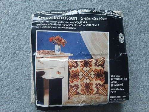 Ddr kreuzstichkissen 40x40cm - kreuzstichkissen,