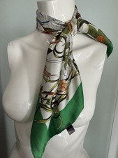 Damen Cabrio Tuch Halstuch Kopftuch Glanz 30% Seide 70% Viskose