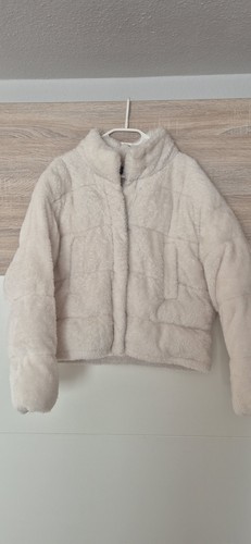 Jacke plüsch cremefarben m - jacke,