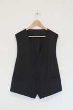 Herren Weste, Anzugsweste "Windsor", Gr.XL, schwarz, klassisch