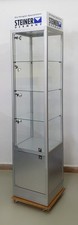 Glasvitrine Silber/Grau 40 x