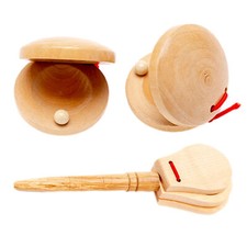 Holz-Kastagnetten-Schlaginstrument, Hand-Finger-Kastagnetten, Partygeschenke, Sp