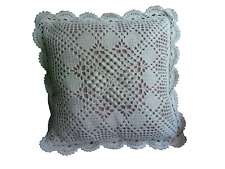 Deko Sofa -Kissen Landhausstil Shabby Chic  Beige gehäkelt 100% Handarbeit NEU