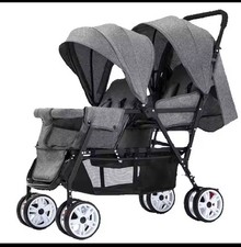 Doppelkinderwagen Zwillingswagen Leicht Faltbar Baby Buggy Doppel 