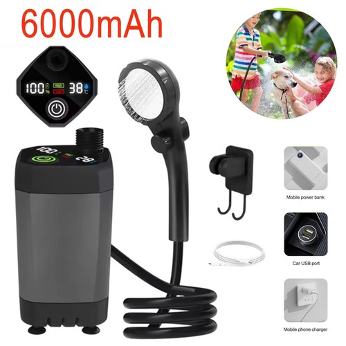 Tragbare campingdusche 6000mah - tragbare,