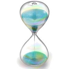 Sanduhr 15 Min, Türkis, Glas, Bürozeitmesser, Dekoration, Geschenk