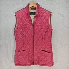  Barbour Jacke Damen Weste Gesteppt Größe UK8 EU34 Rosa Polyester 