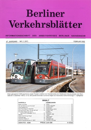 Berliner verkehrsblätter heft - berliner,