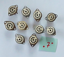 Röhrenfassung Röhrensockel 9 Pol Noval Sockel; Röhre / Tube, Keramik u.a.  /LF 1