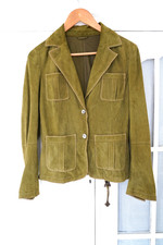 GIMO`S°LUXUS° Ziegenvelours-Leder°Blazer-Jacke°NP 799,-€°oliv°