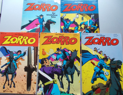 Comic hefte zorro 5 stück - 5,