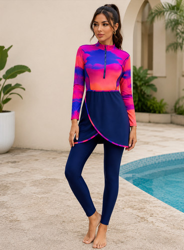 Floral burkini set pieces - floral, 4
