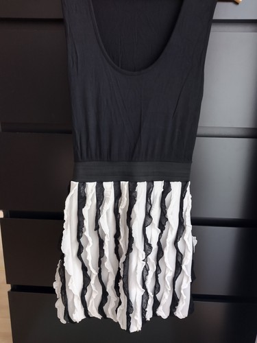 Damenkleid schwarz weiss - schwarz, -weiss