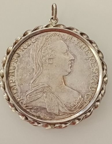 Münz anhänger silber - anhänger, maria
